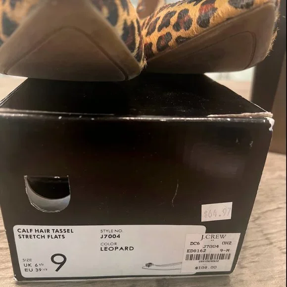 J. Crew Calf Hair Tassel Stretch Flats - Picture 5 of 6